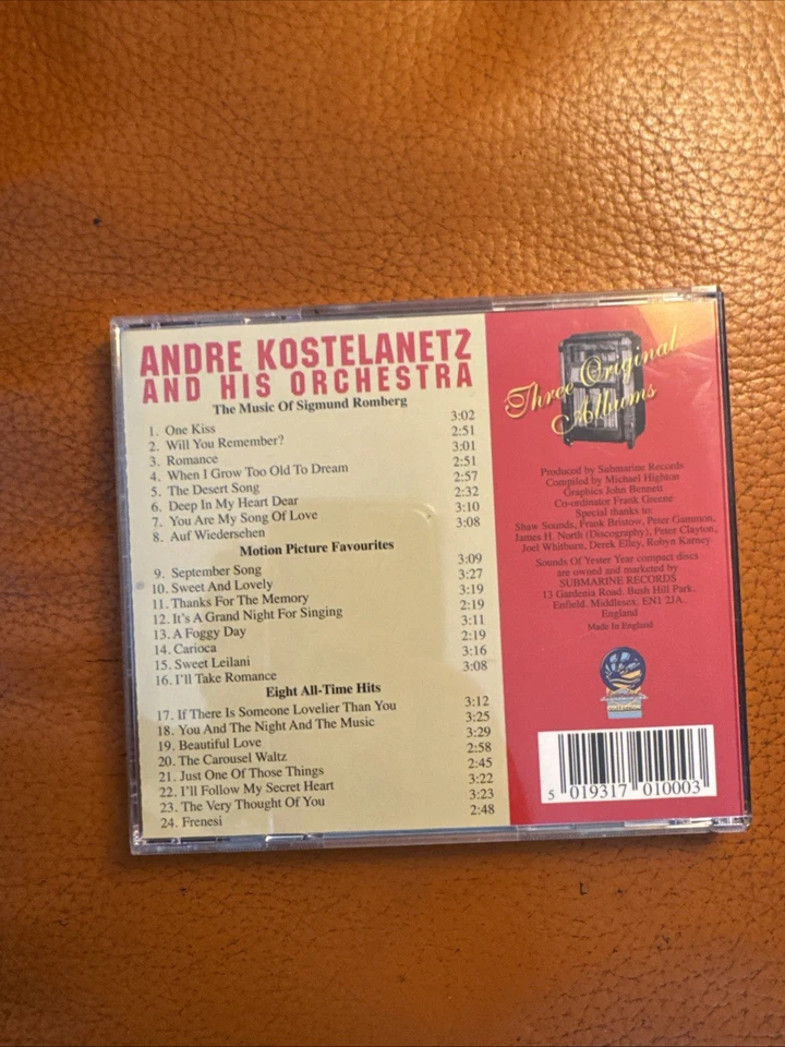 Andre Kostelanetz THREE ORIGINAL ALBUMS (CD) Incl. The Music Of Sigmund Romberg Foto 2 de 4