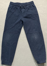 Athletic Works Boys M 8 Blue Cotton Blend Sweatpants, Pockets, Drawstring 2362