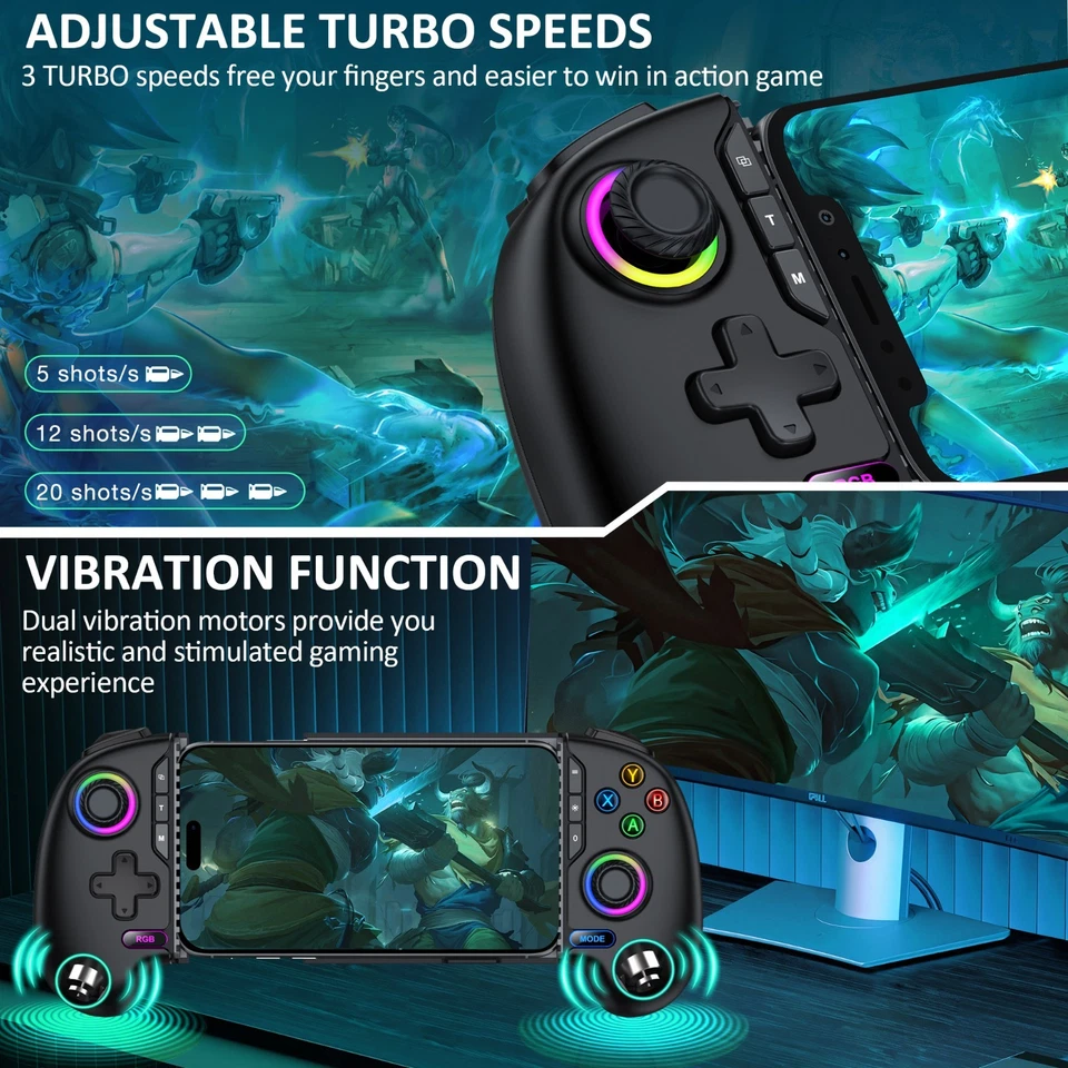 Mobile Gaming Controller für iPhone/Android,PS Remote Play/Xbox Cloud,MFi Apple - Bild 4 von 4