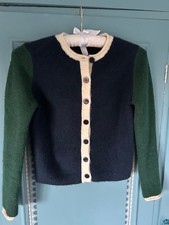 ZARA Blue and Green Colour Block Cardigan, Size Small