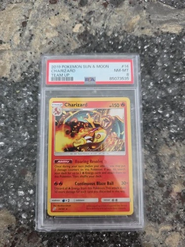 PSA 8 CHARIZARD 14/181 - POKEMON TEAM UP NON HOLO NM