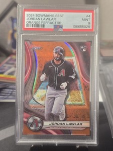 2024 Bowman’s Best JORDAN LAWLAR RC #/25 True ORANGE REFRACTOR AZ Diamondbacks