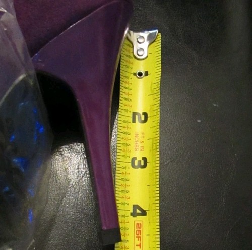 Paprika Women's Purple Suede Stiletto High Heel Shoes, New With Box Size 8.5 - Picture 7 of 7