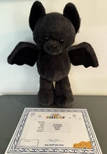 Build-A-Bear Workshop Posable Bat Halloween 2025 With Certificate - Stuffed