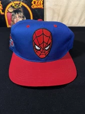 Vtg 1993 MARVEL COMICS AMERICAN NEEDLE SPIDERMAN SNAPBACK HAT  Red Blue