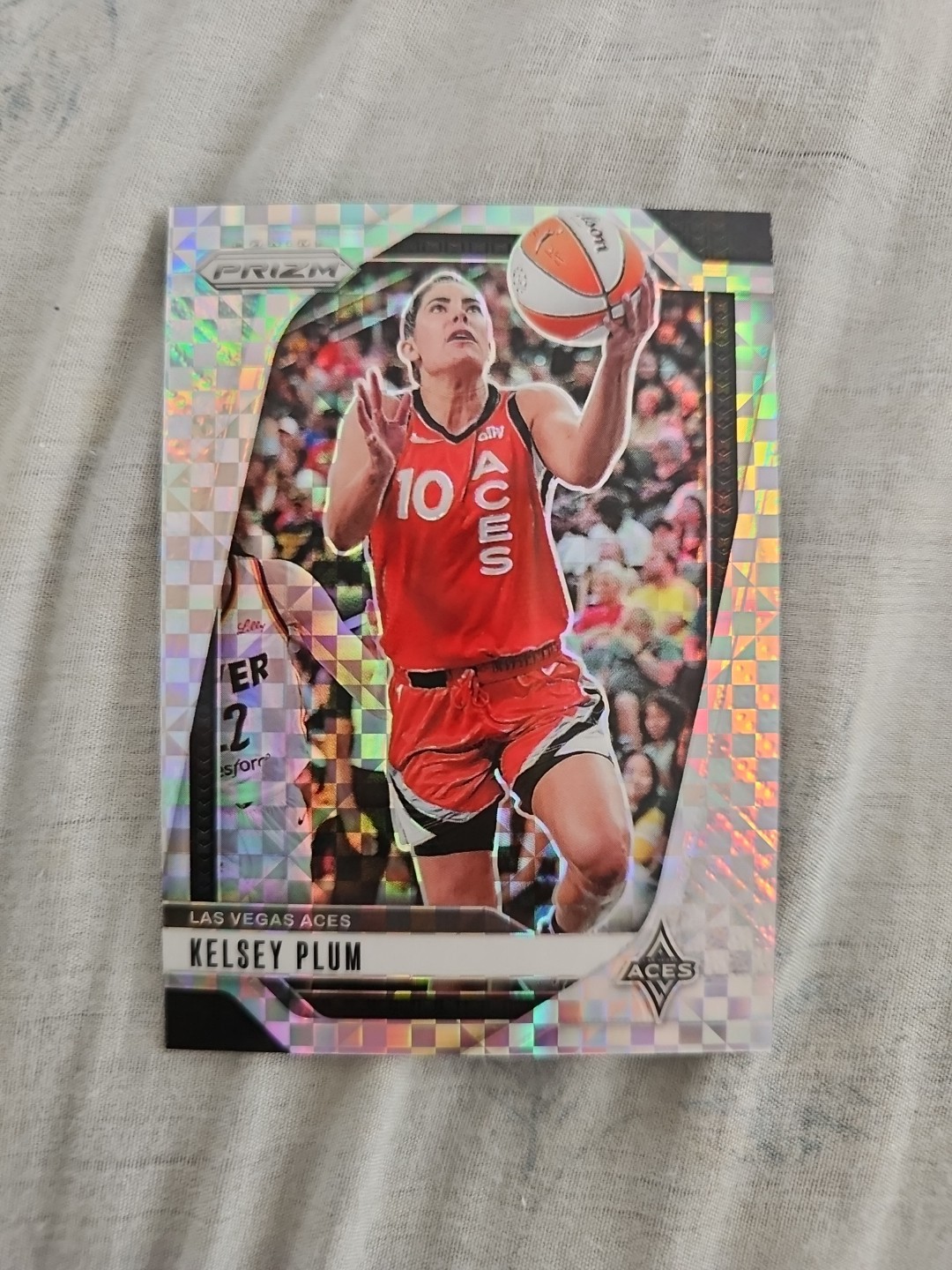 2024 Panini Prizm WNBA #77 Kelsey Plum Checkerboard Prizm SP Aces