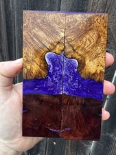 Stabilized Manzanita Burl Hybrid Resin - Knife Scales