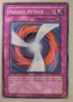 1996 YU-GI-OH "NEGATE ATTACK" [TRAP CARD] 1ST Edition WHITE Title  SD09-EN033 | eBay