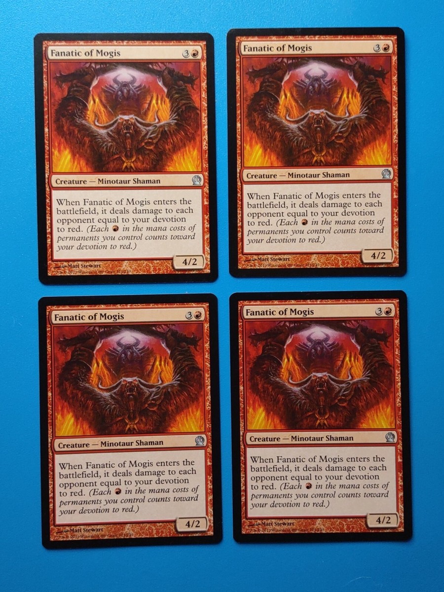 Fanatic of Mogis 1x FOIL THS MTG Theros Uncommon MINT red Fanatic of Mogis 1x FOIL THS MTG Theros Uncommon MINT red