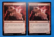 2x Lightning Wolf Crimson Vow 2021 Mtg Magic Card Creature Red Mountain 168