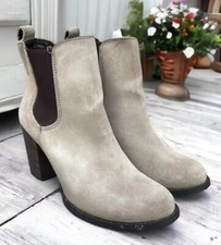 Steve Madden P Rigger Women’s Size 8 M Taupe Suede Pull on Ankle Boots Booties