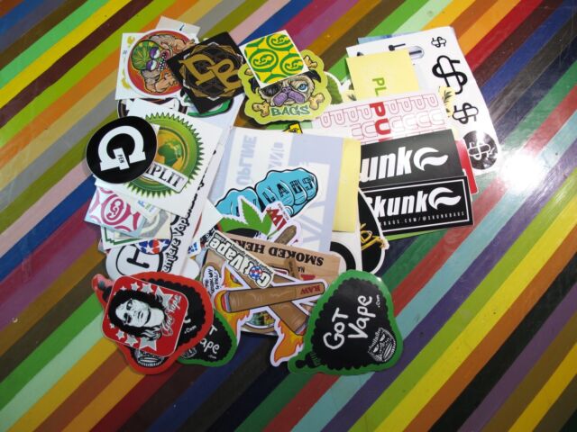 vtg 1990s- 2010s collector sticker - Hemp Marijuana Vape group 1 +