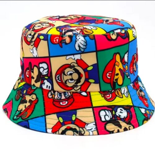Super Mario Bros Bucket Hat for Kids, Mario Cap, Mario hat, Fisherman Hat