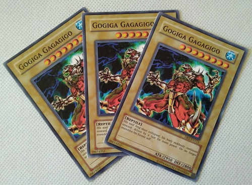 Yugioh DR2-EN113 Gogiga Gagagigo common x3 cards Vintage