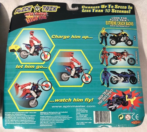 FLICK TRIX SUPER CHARGED HIGH FLYERS 2001 X-treme Crack Backs TOY NOS Lot Of 2 - 第 6/12 張圖片