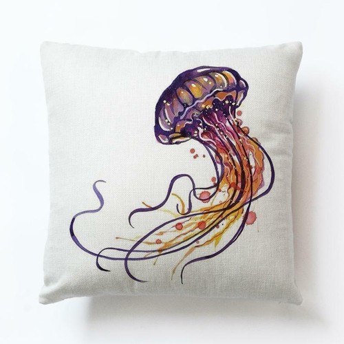 Sea Turtle Printed Cushion Cover Marine Ocean Sea Horse Home Decor Octopus Sofa - Picture 20 of 37