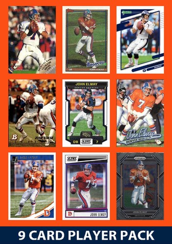 John Elway 9 Card Legend Pack 2024 2025 Donruss Topps Panini Score Denver Bronco