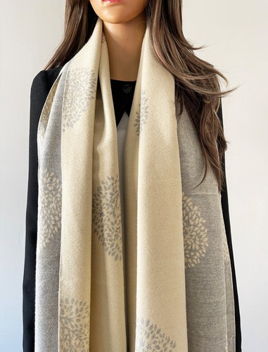 Grey Tree of Life Blanket Scarf Oversized Pashmina Shawl Winter Wrap Long Large - Picture 70 of 293