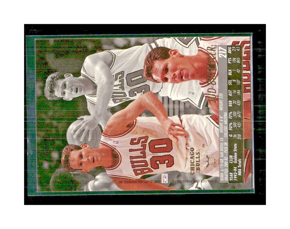 1994-95 Ultra Chicago Bulls Basketball Card #217 Jud Buechler  - Image 4 of 4