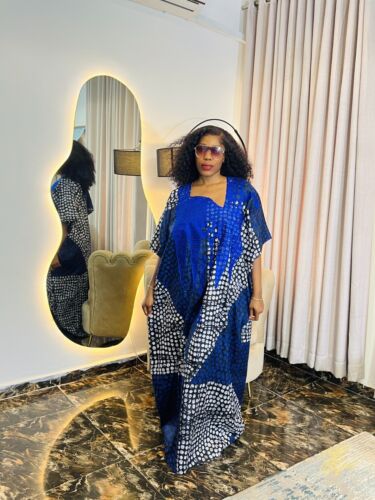 Adire bubu| Boubou dress| Kaftan| African Print dress|Nigeria dress- One size - Picture 2 of 5
