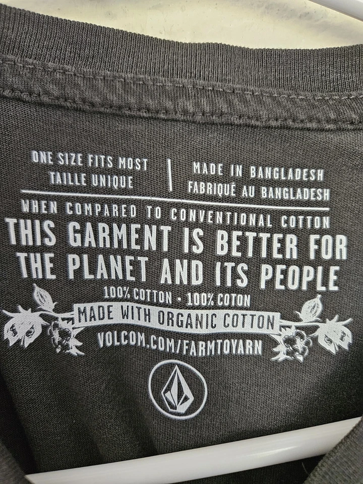 Volcom x Ron Jon Surf Farm To Yarn Organic Cotton T-Shirt Adult ONE SIZE - Rare - Image 4 of 4