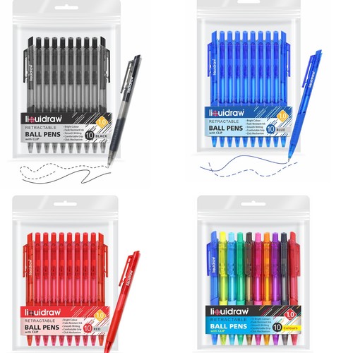 Ball Pens Ball Point Pen MEDIUM Biros Black Blue Red Multi Colour Pen Ballpoint - Picture 1 of 20