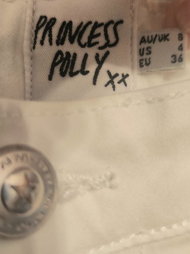 Princess Polly 2 Tone Pants Cream And Tan Size 4 - Picture 2 of 5