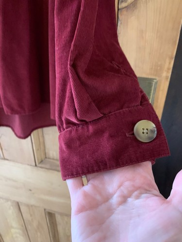 Toast Berry Needlecord Grand Pa Collar Blouse-SIZE 8 OVERSIZED - Picture 6 of 11