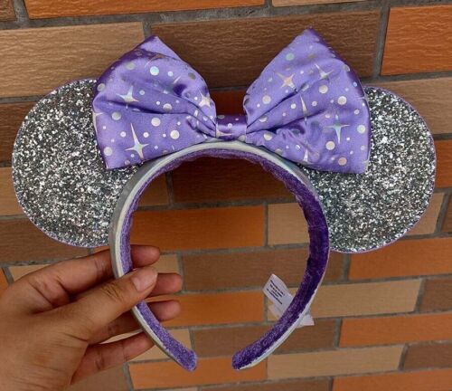 Disney Parks Minnie Mouse Ears TOMORROWLAND Silver Headband NEW - Picture 3 of 4