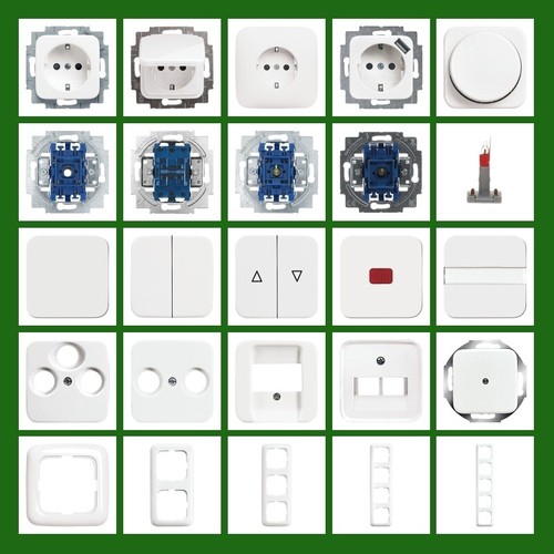 Busch Jaeger Reflex SI  214 Steckdosen Schalter Rahmen Abdeckung Alpinweiß Wahl - Bild 1 von 55