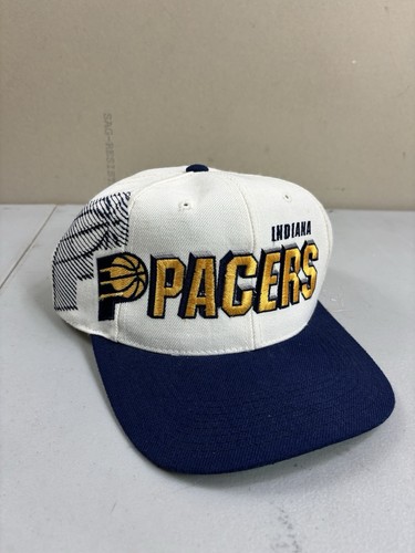 VINTAGE Indiana Pacers Sports Specialties Hat Shadow Laser Snapback Cap Wool 90s