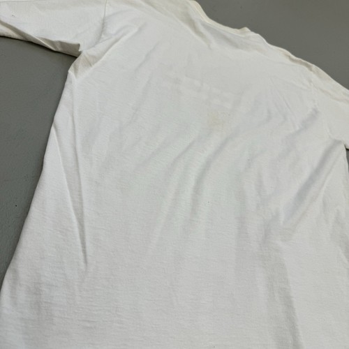 VINTAGE Born In America Mens Shirt Sz L Long Time Ago White All Sport 90s - Picture 11 of 11