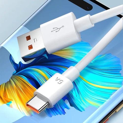 2X Cable de carga Samsung Huawei Xiaomi USB A a USB C 1m 6A Carga rápida - Imagen 3 de 5