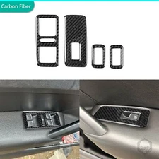 Real Carbon Fiber Window Lift Switch Panel Cover Trim For VW Passat NMS B7 12-19