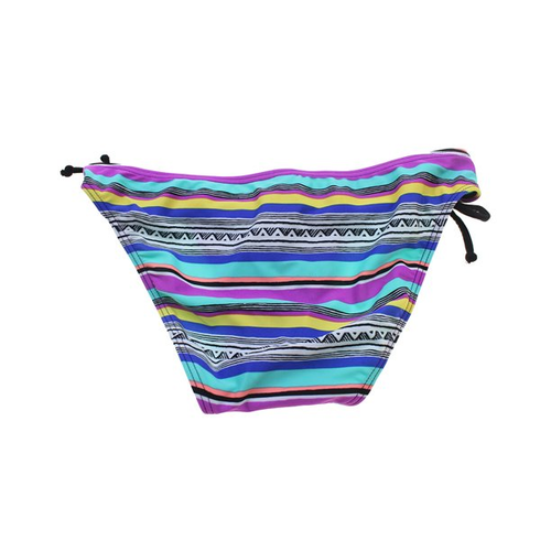 Hula Honey MULTI Striped Side-Tie Hipster Bikini Swim Bottom, US Medium - Imagen 3 de 4