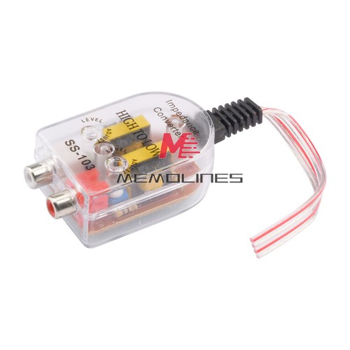 2PCS Level Car Speaker High to Low Impedance Converter 2 Channel RCA Line Out US - Picture 13 of 14