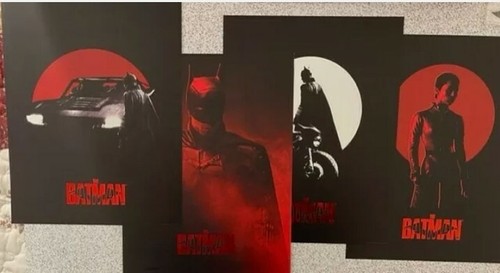 The Batman Little Caesars Pizza Promo Posters size 8.5x11 Complete 4 Poster set - Picture 1 of 5