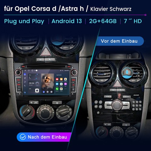 DAB+ Android 14.0 Car Stereo 64GB For Vauxhall Astra H Corsa C D Zafira B GPS Carplay - Picture 2 of 18