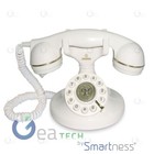 BRONDI VINTAGE 10 Téléphone Fixe Design Rétro Volume Réglable Blanc