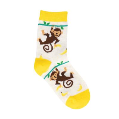 Kinder Neuheit Socken Socksmith Kinder nahtlos gelb UK 5-11 2-4 Jahre Affe