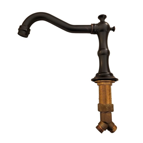 Grifo de baño negro de bronce y latón frotado 3 piezas amplio lavabo desagüe emergente - Imagen 5 de 10