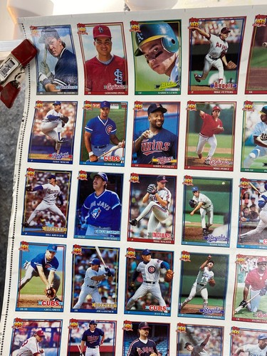 Topps Baseball Karten 1990 Uncut Full Sheet 40 Jahre Baseball - Bild 3 von 9