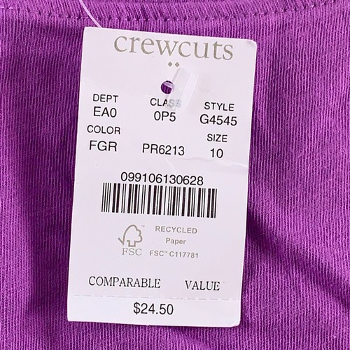 Girls Size 10 CrewCuts Purple Knot Front Justice Navy Glitter Short Sleeve Tees - Bild 3 von 10