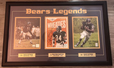 Walter Payton - Gale Sayers - Dick Butkus -Autographed Bears Legends-Framed-COAs