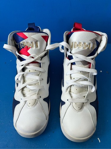 2016 Nike Air Jordan 7 VII Retro Olympic USA Size 7y. 304774-123 - Picture 3 of 7