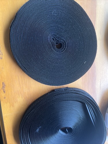 Bulk Rolls Hook And Loop Tape Sew On 20mm Wide 25metre Of Each (50m Total)