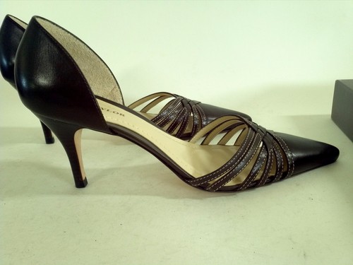 ANN TAYLOR 'Jessica' Toasted Brown Leather Pump Kitten Heels 5 Medium $118 - Picture 7 of 9