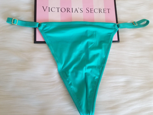 VICTORIA'S SECRET V-HARDWARE SEGUNDA PIEL TANGA TANGA PANTY XL AQUA SEA NUEVO CON ETIQUETAS - Imagen 12 de 14
