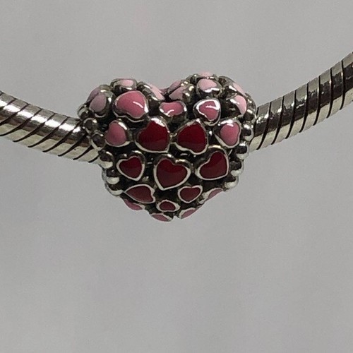 New 100% Genuine Authentic Pandora Burst of Love Red Heart Charm 796557ENMX - Picture 4 of 5