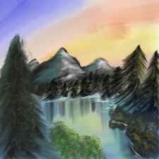 Draw a portrait or landscape digitally drawing
